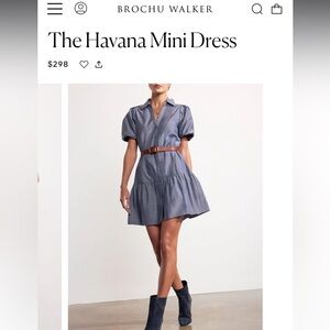 Brochu Walker Chambray Mini Dress size large